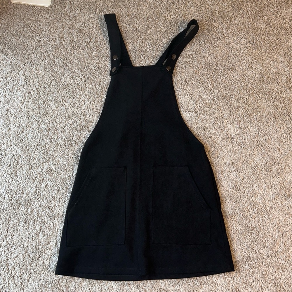 Forever 21 Overall Dress velvet texture black